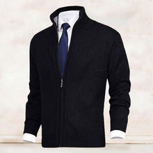 Load image into Gallery viewer, Men's Fashion Solid Color Stand Collar Cardigan Sweater Knit Jacket