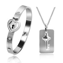 Load image into Gallery viewer, Heart Lock Bracelet & Necklace
