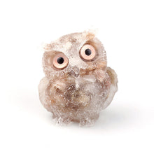 Load image into Gallery viewer, Natural Crystal Gravel Epoxy Owl Ornament