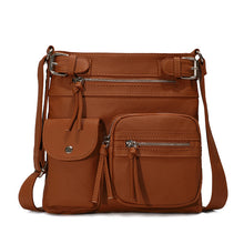 Load image into Gallery viewer, Multi-Pocket Soft PU Crossbody Bag