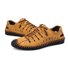 Load image into Gallery viewer, Men's Stitching Microfiber Leather Hollow Out Casual Sandals