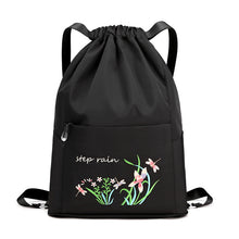 Load image into Gallery viewer, Embroidered Backpack with Drawstring