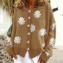 Load image into Gallery viewer, Knit Sweater Button Long Sleeve Loose Cardigan