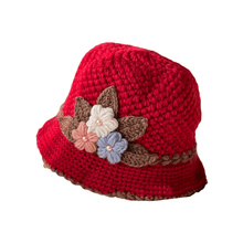 Load image into Gallery viewer, French Thicken Women's Flowers Knitted Woolen Hat