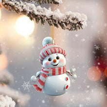 Load image into Gallery viewer, Acrylic Snowman Stacked Christmas Ornaments