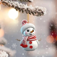Load image into Gallery viewer, Acrylic Snowman Stacked Christmas Ornaments