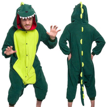 Load image into Gallery viewer, Animal cartoon warm hooded pajamas onesie