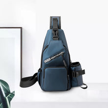 Load image into Gallery viewer, Men's Leather Film Water Bottle Chest Bag