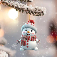Load image into Gallery viewer, Acrylic Snowman Stacked Christmas Ornaments
