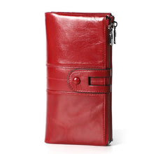 Load image into Gallery viewer, Women Genuine Leather Clutch Long Money Coin Purse