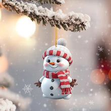 Load image into Gallery viewer, Acrylic Snowman Stacked Christmas Ornaments