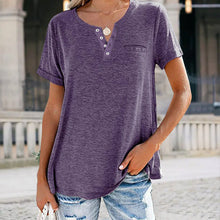 Load image into Gallery viewer, Fashion Solid Color Pocket Short Sleeve T-Shirt