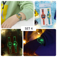 Load image into Gallery viewer, Children's Watch Racing Cartoon Luminous Tattoos Stickers