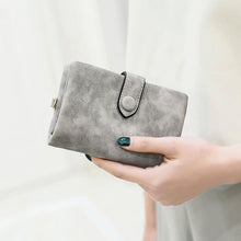 Load image into Gallery viewer, Small Trifold Wallet for Women, Purse with Wrist Strap & Card Slot