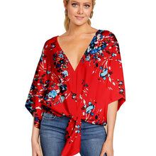 Load image into Gallery viewer, Women's Casual Floral Blouse