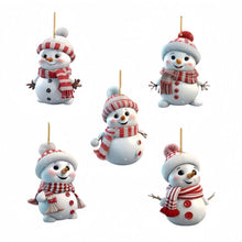Load image into Gallery viewer, Acrylic Snowman Stacked Christmas Ornaments