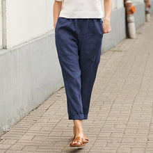 Load image into Gallery viewer, Plain Cotton Linen Casual Pants for Women