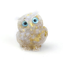 Load image into Gallery viewer, Natural Crystal Gravel Epoxy Owl Ornament