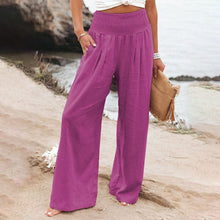 Load image into Gallery viewer, Casual Wide Leg Cotton and Linen Loose Trousers