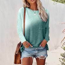 Load image into Gallery viewer, Casual Tie Dye Print Pocket Long Sleeve T-Shirt