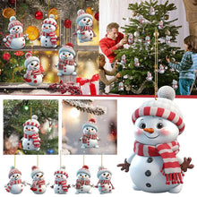 Load image into Gallery viewer, Acrylic Snowman Stacked Christmas Ornaments