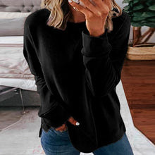 Load image into Gallery viewer, Solid Color Long Sleeve Crew Neck Sweatshirt