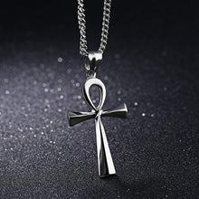 Load image into Gallery viewer, Stainless steel ancient Egyptian Cross men's Necklace