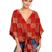 Load image into Gallery viewer, Women's Casual Floral Blouse