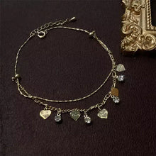 Load image into Gallery viewer, Crystal Encrusted Anklet with Diamond Fringes