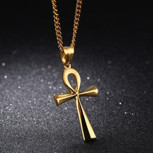 Load image into Gallery viewer, Stainless steel ancient Egyptian Cross men's Necklace