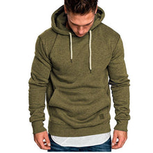 Load image into Gallery viewer, Loose Plain Lace Up Pullover Men's Hoodie with Pocket