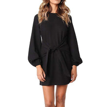 Load image into Gallery viewer, Women's Elegant Knitted Bodycon Tie Waist Sweater Pencil Dress