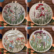 Load image into Gallery viewer, Beginner's Embroidery Hoop Flower Kit