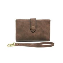 Load image into Gallery viewer, Small Trifold Wallet for Women, Purse with Wrist Strap & Card Slot