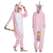 Load image into Gallery viewer, Animal cartoon warm hooded pajamas onesie