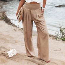 Load image into Gallery viewer, Casual Wide Leg Cotton and Linen Loose Trousers