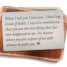 Load image into Gallery viewer, Stainless Steel Cards Lettering Gift Wallet Holder
