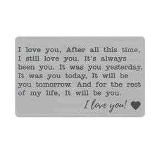 Load image into Gallery viewer, Stainless Steel Cards Lettering Gift Wallet Holder