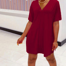 Load image into Gallery viewer, V-Neck Dress & Shorts Set