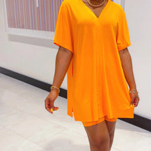 Load image into Gallery viewer, V-Neck Dress & Shorts Set