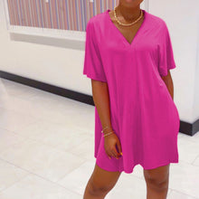 Load image into Gallery viewer, V-Neck Dress & Shorts Set