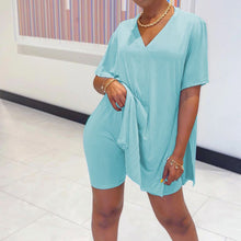 Load image into Gallery viewer, V-Neck Dress & Shorts Set