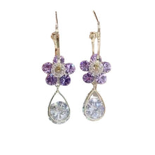 Load image into Gallery viewer, Fashion Flower Crystal Earrings