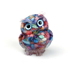 Load image into Gallery viewer, Natural Crystal Gravel Epoxy Owl Ornament