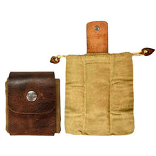 Load image into Gallery viewer, Leather and canvas bushcraft bag