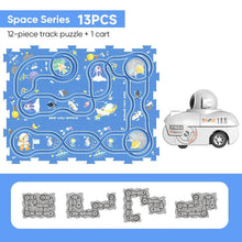 Load image into Gallery viewer, Children's Educational Puzzle Railway Car Playset