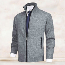 Load image into Gallery viewer, Men's Fashion Solid Color Stand Collar Cardigan Sweater Knit Jacket