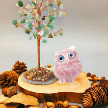 Load image into Gallery viewer, Natural Crystal Gravel Epoxy Owl Ornament