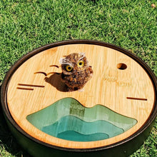 Load image into Gallery viewer, Natural Crystal Gravel Epoxy Owl Ornament