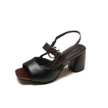Load image into Gallery viewer, Women's Buckle Fish Mouth High Heel Sandals